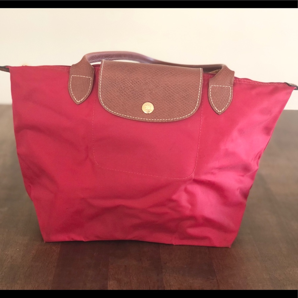 Longchamp Small Le pliage Red shoulder Tote